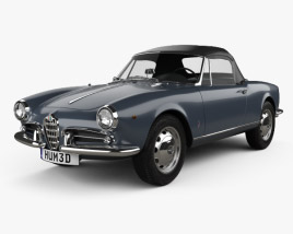 Alfa Romeo Giulietta Spider 1955 3D model - Download Sports car on