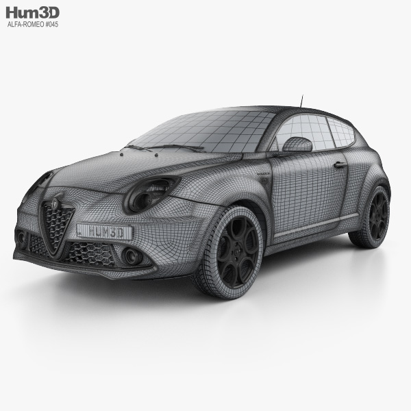 Alfa Romeo MiTo Veloce 2019 3D modeli - İndir Hatchback üzerinde