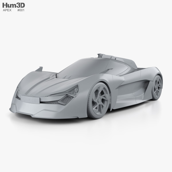 Apex AP-0 2023 3D model - Download Sports car on 3DModels.org