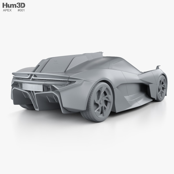 Apex AP-0 2023 3D model - Download Sports car on 3DModels.org