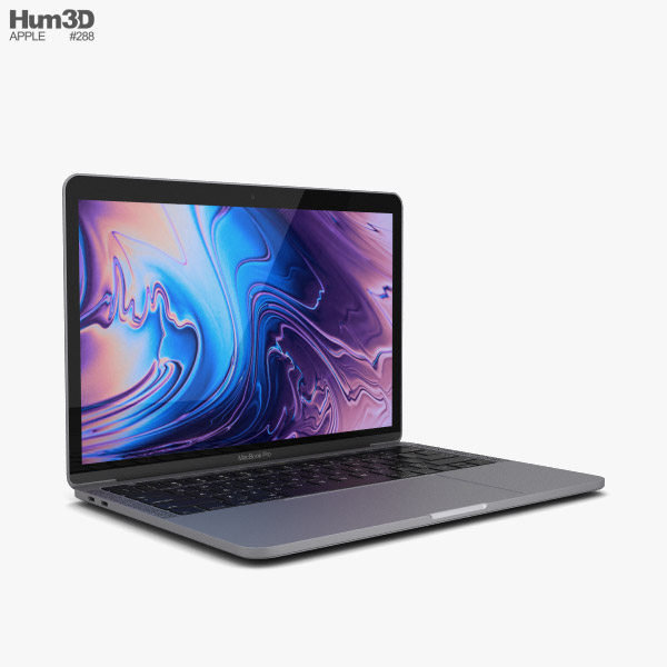 Apple MacBook Pro 13インチ (2018) Touch Bar搭載 スペースグレイ 3D