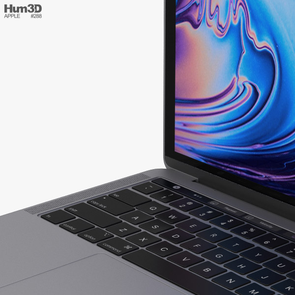 Apple MacBook Pro 13インチ (2018) Touch Bar搭載 スペースグレイ 3D