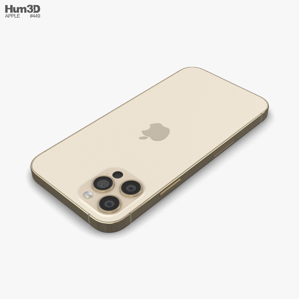 アップル iPhone 12 Pro ゴールド 3Dモデル - ダウンロード 携帯電話