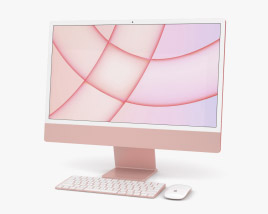 Apple iMac 24-inch 2021 Orange 3D model - Download Desktop
