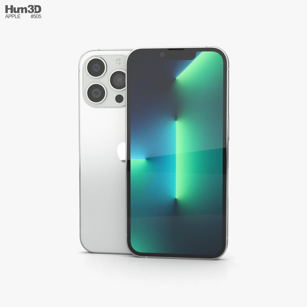 アップル iPhone 13 Pro シルバー 3Dモデル - ダウンロード 携帯電話