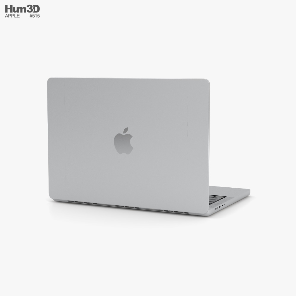 Apple MacBook Pro 2021 14-inch Silver 3D model - Download Laptop on ...