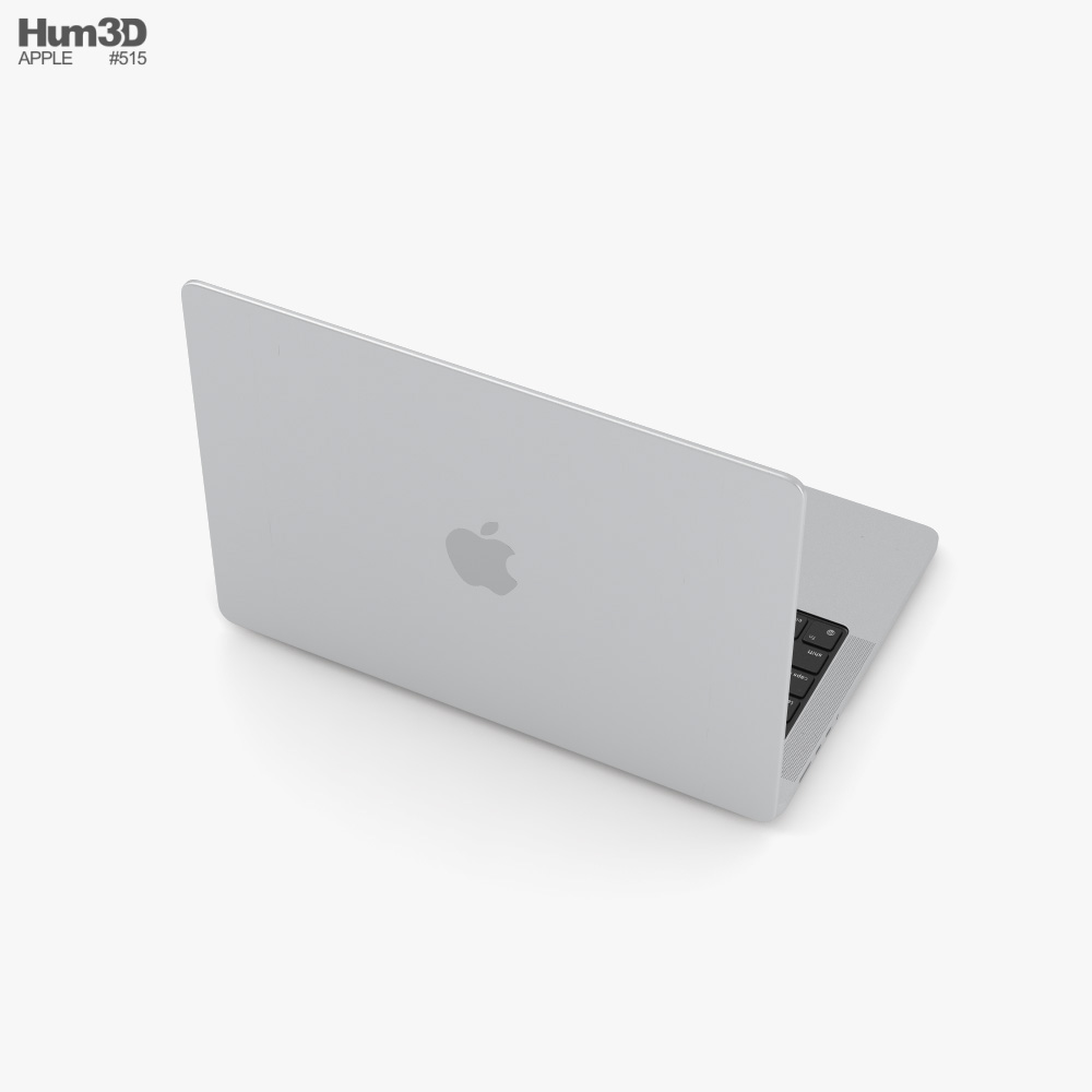 アップル マックブック プロ 2021 14インチ シルバー 3Dモデル