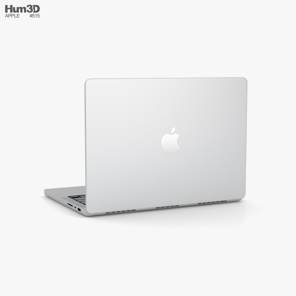アップル マックブック プロ 2021 14インチ シルバー 3Dモデル