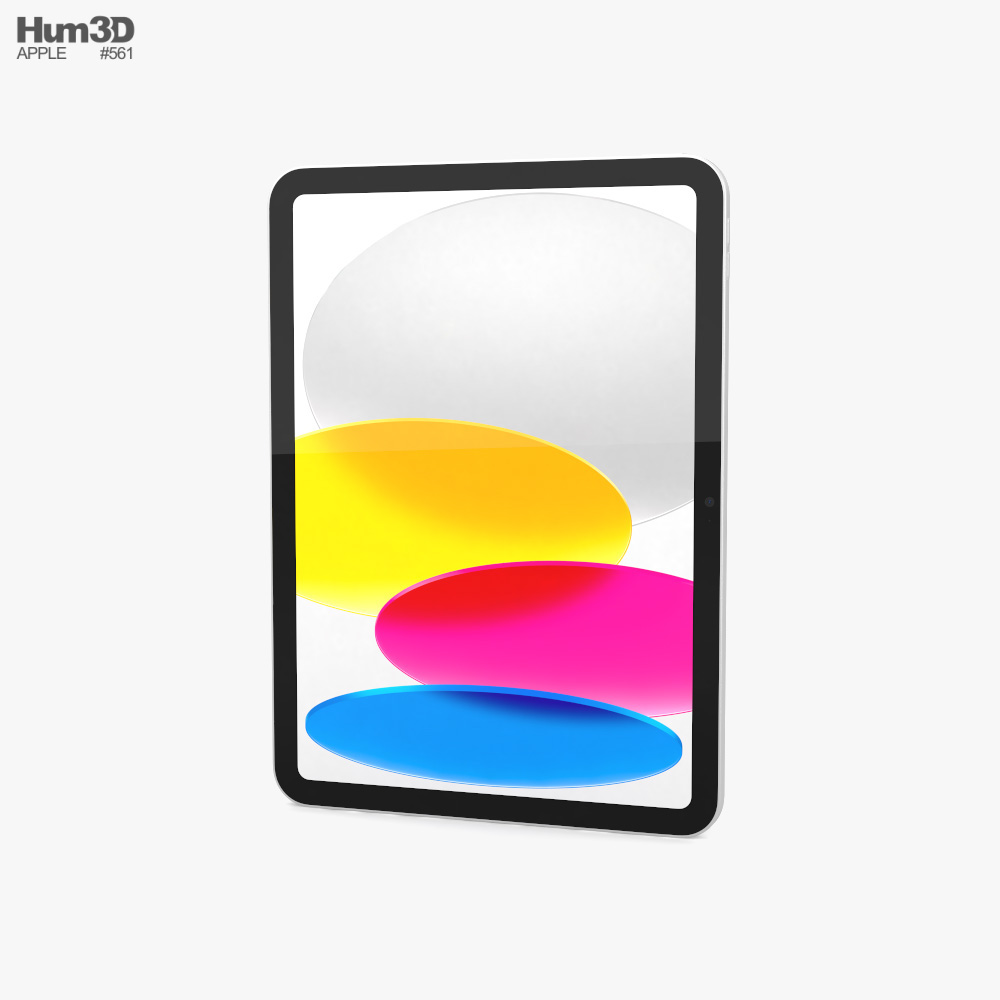 アップル iPad 第10世代 シルバー 3Dモデル - ダウンロード アップル iPad 第10世代 シルバー 3Dモデル - ダウンロード