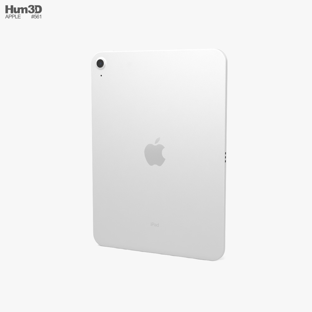 アップル iPad 第10世代 シルバー 3Dモデル - ダウンロード タブレット