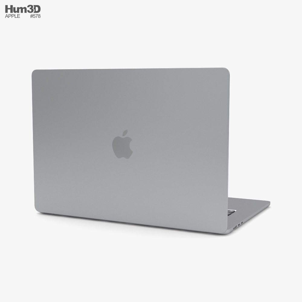 Apple MacBook Air 15 inch 2023 Space Gray 3D model - Download