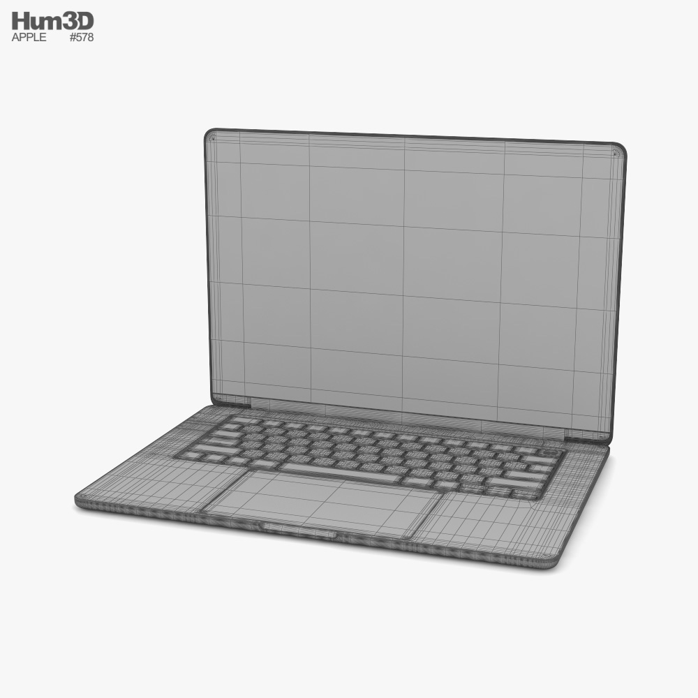 Apple MacBook Air 15 inch 2023 Space Gray 3D model - Download