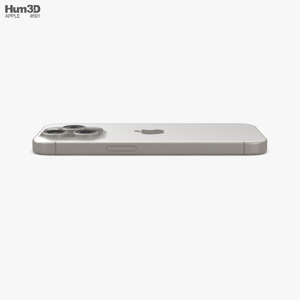 Apple iPhone 15 Pro ナチュラルチタニウム 3Dモデル - ダウンロード