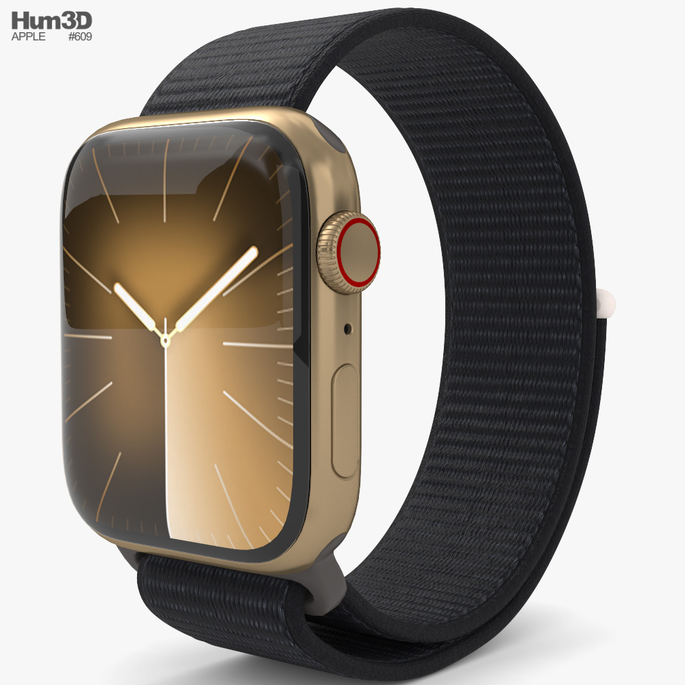 Apple Watch Series 9 45mm Gold Stainless Steel Case with Apple Watch Series 9 45mm Gold Stainless Steel Case with