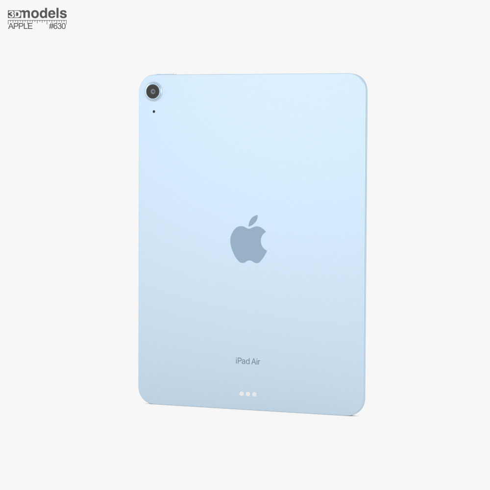 Apple iPad Air M2 11-inch (2024) Blue 3D model - Download Tablet