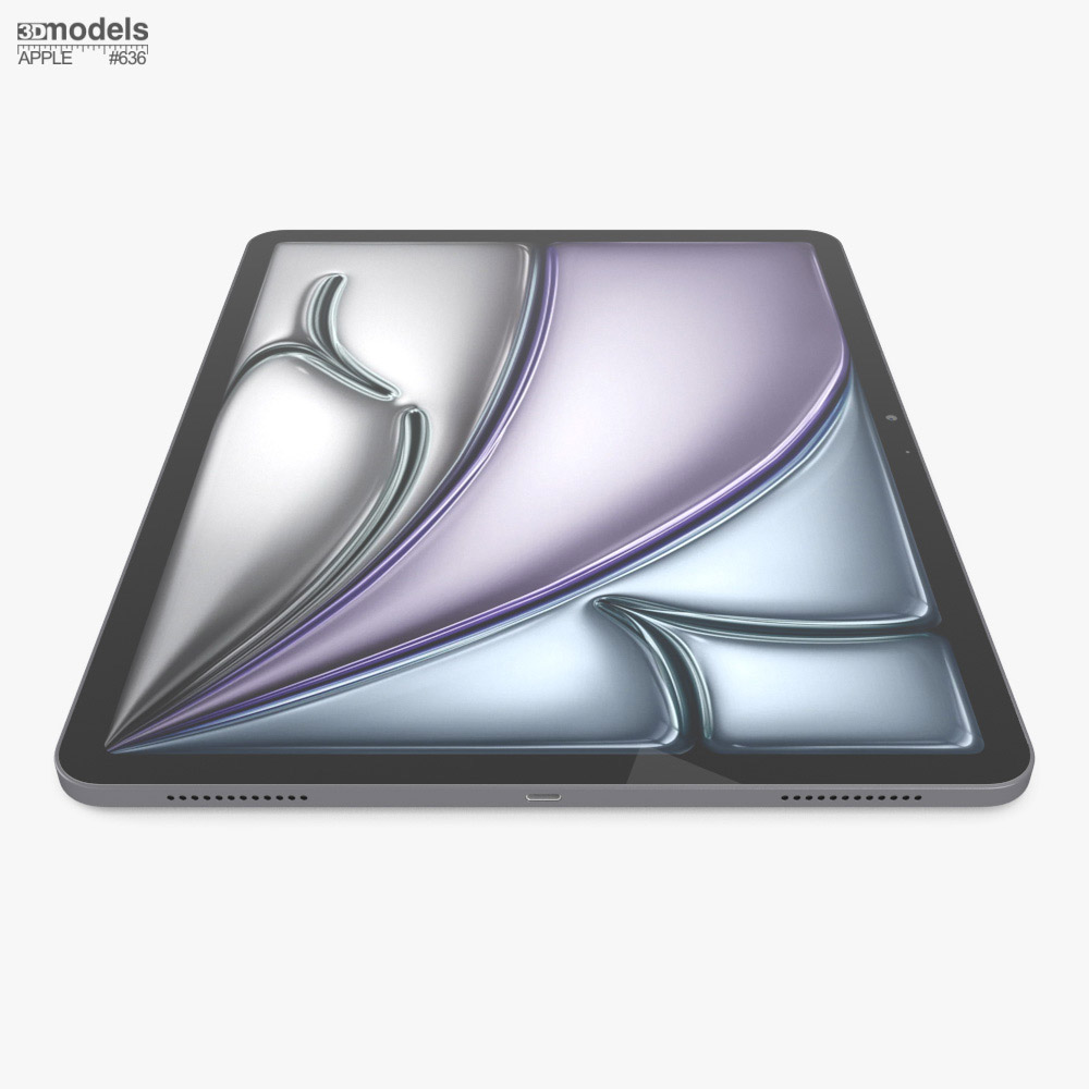 アップル iPad Air M2 13インチ (2024) スペースグレイ 3Dモデル