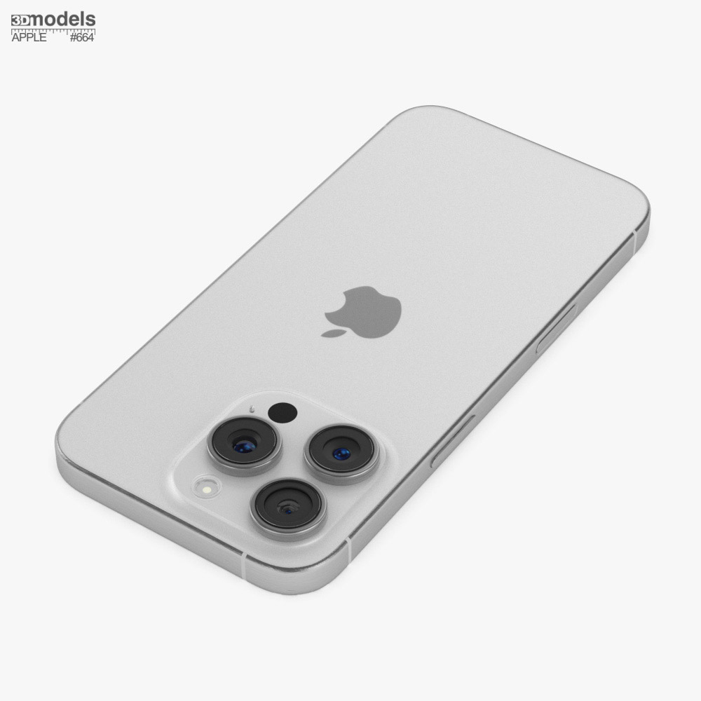アップル iPhone 16 Pro ホワイトチタニウム 3Dモデル - ダウンロード