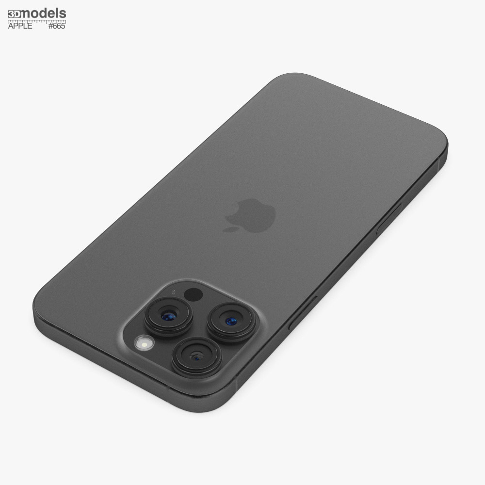Apple iPhone 16 Pro Max ブラックチタニウム 3Dモデル - ダウンロード