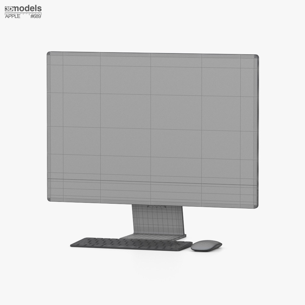 Apple iMac 24-inch 2024 Pink 3D model - Download Desktop Computer