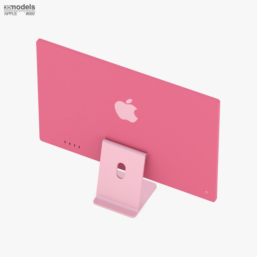 Apple iMac 24 Polegadas 2024 Rosa Modelo 3D - Baixar Computador de