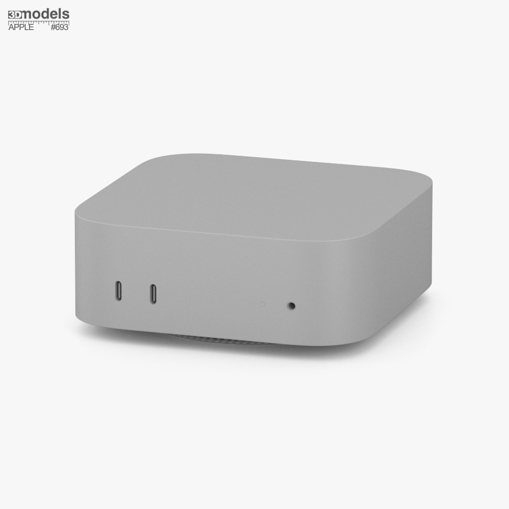 Apple Mac mini 2024 3D model - Download Desktop Computer on