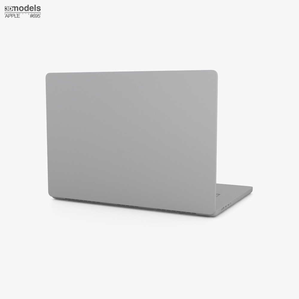 Apple MacBook Pro 2024 16 inch Silver 3D model - Download Laptop