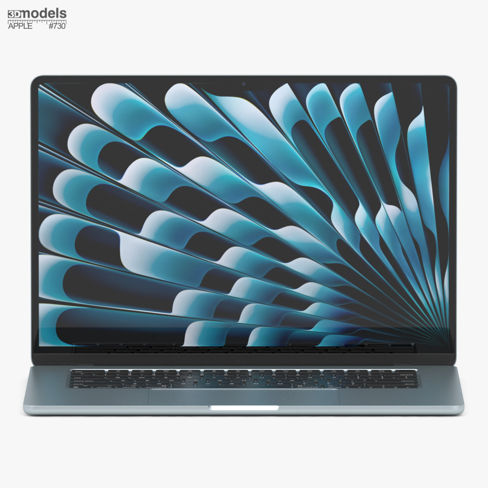 Apple MacBook Air 15 inch M4 M5 2025 2026 Sky Blue 3D model