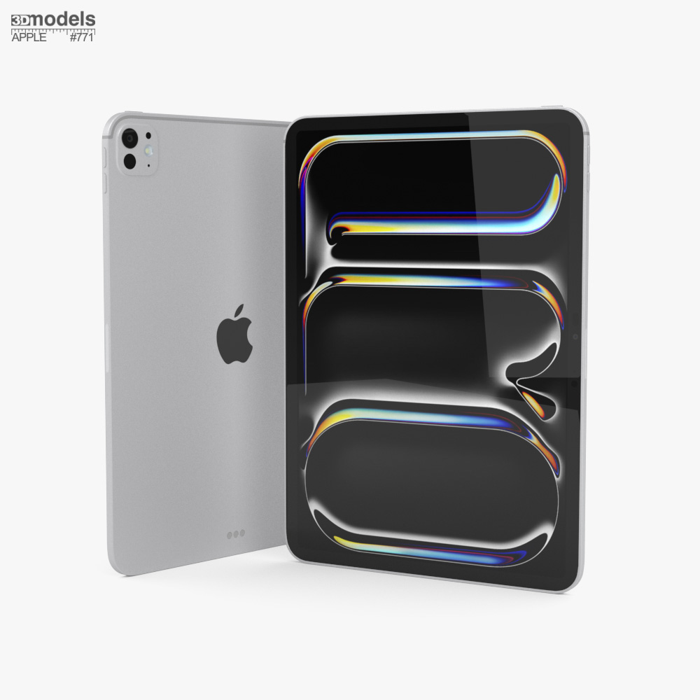 Apple iPad Pro M5 2025 11 inch Silver 3D model - Download Tablet