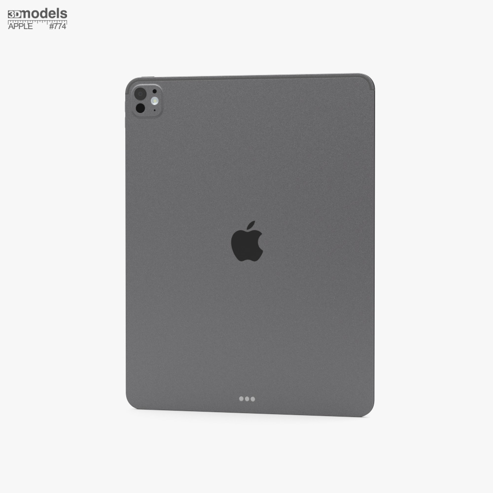アップル iPad Pro M5 2025 13インチ スペースグレイ 3Dモデル