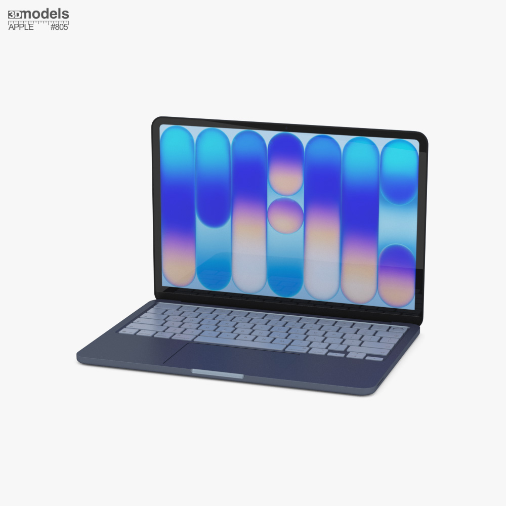Apple MacBook Neo Magic Keyboard TouchID インディゴカラー 3Dモデル