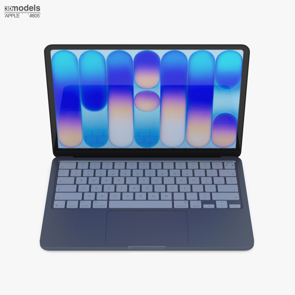 Apple MacBook Neo Magic Keyboard TouchID インディゴカラー 3Dモデル