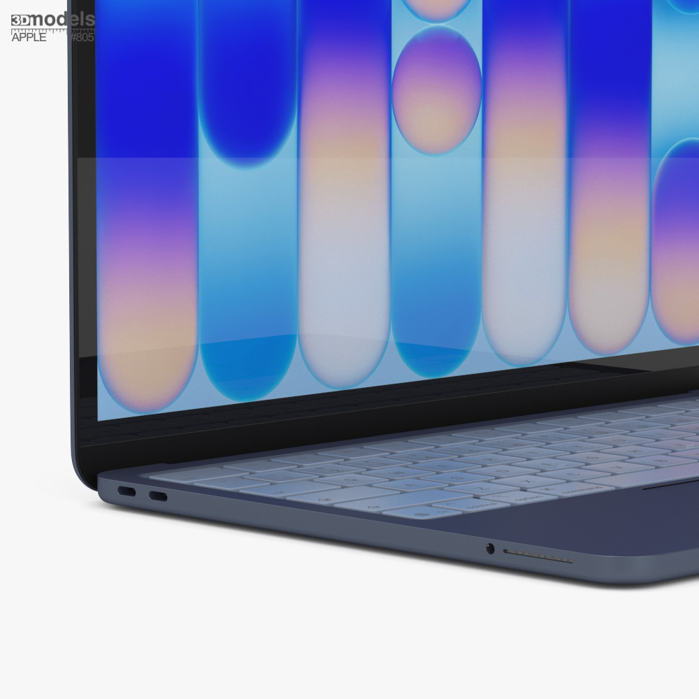 Apple MacBook Neo Magic Keyboard TouchID インディゴカラー 3Dモデル