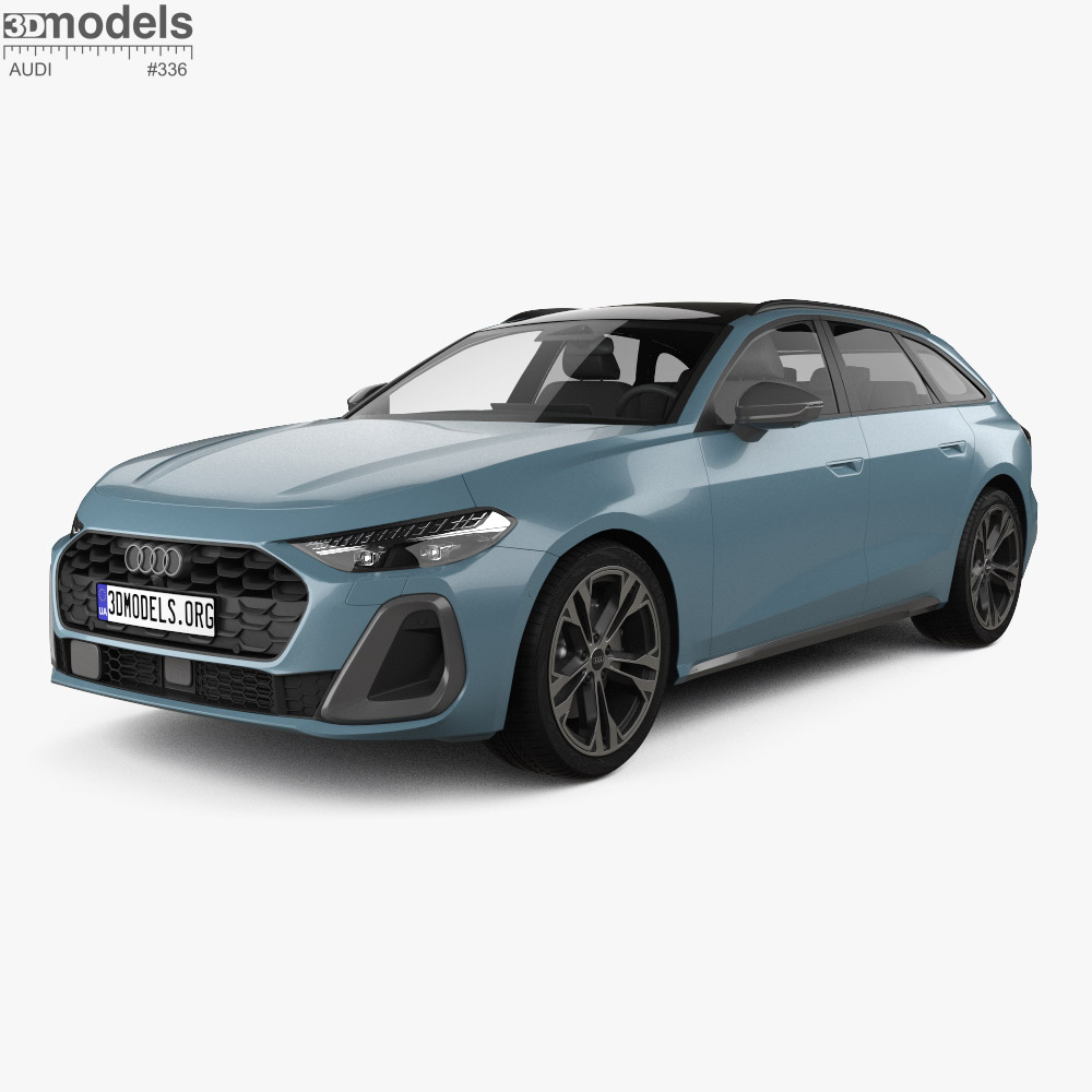 アウディ A5 アバント S ライン 2025 3Dモデル - ダウンロード Wagon