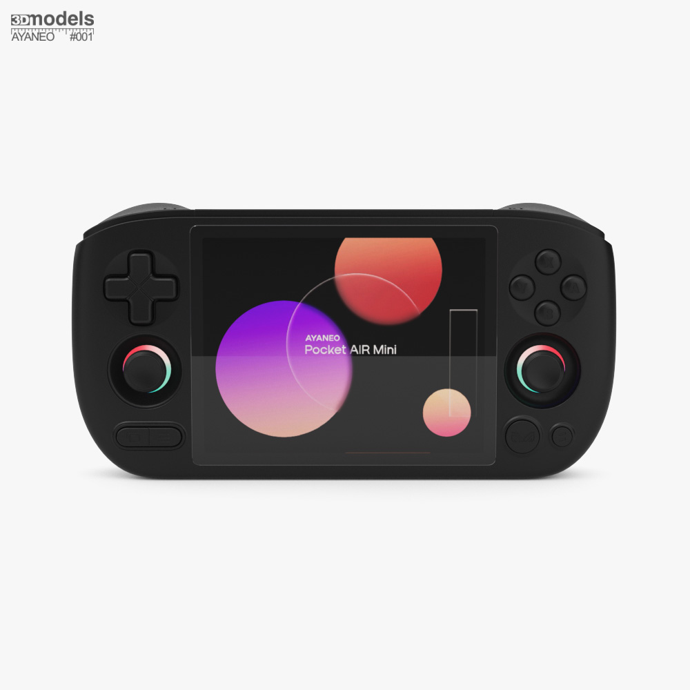 Ayaneo Pocket Air Mini Aurora Black Gaming Handheld 3D model