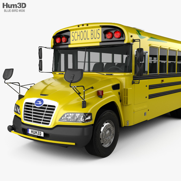 Blue Bird Vision School Bus L3 2015 3D model - Download Bus on 3DModels.org