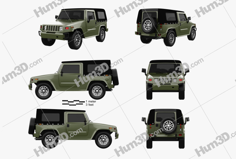 BAIC 008 2020 Blueprint Template - 3DModels.org