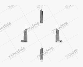 ตึกธนาคารแห่งประเทศจีนในฮ่องกง พิมพ์เขียว - 3DModels.org