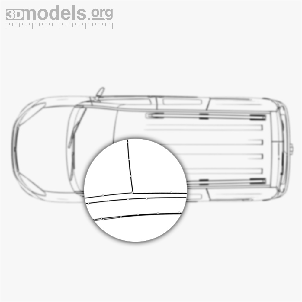Dodge Ram ProMaster City Break 2018 Plan Vectoriel - 3DModels.org