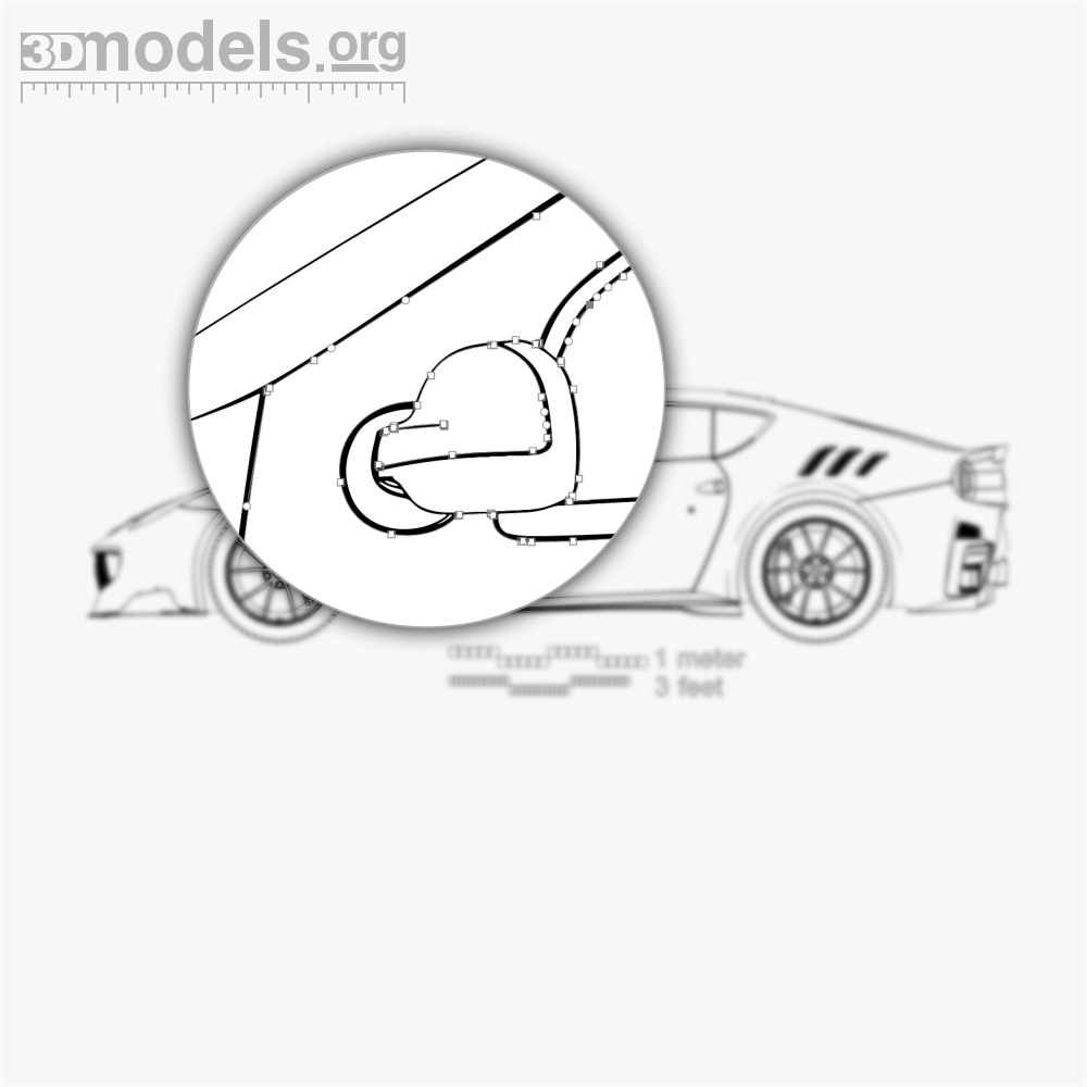 Ferrari F12 TDF 2017 Vector Blueprint - 3DModels.org