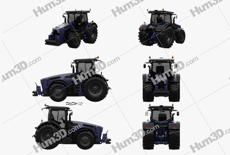 template of a tractor