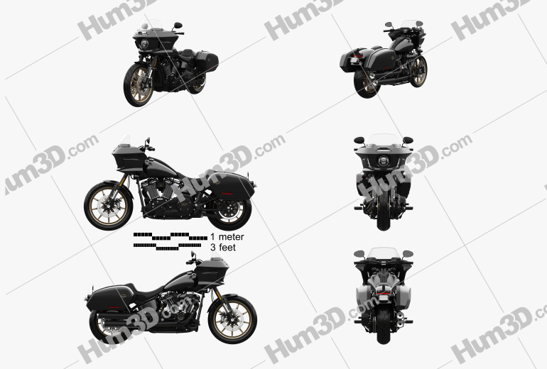 Harley-Davidson Low Rider ST 2022 Blueprint Template - 3DModels.org