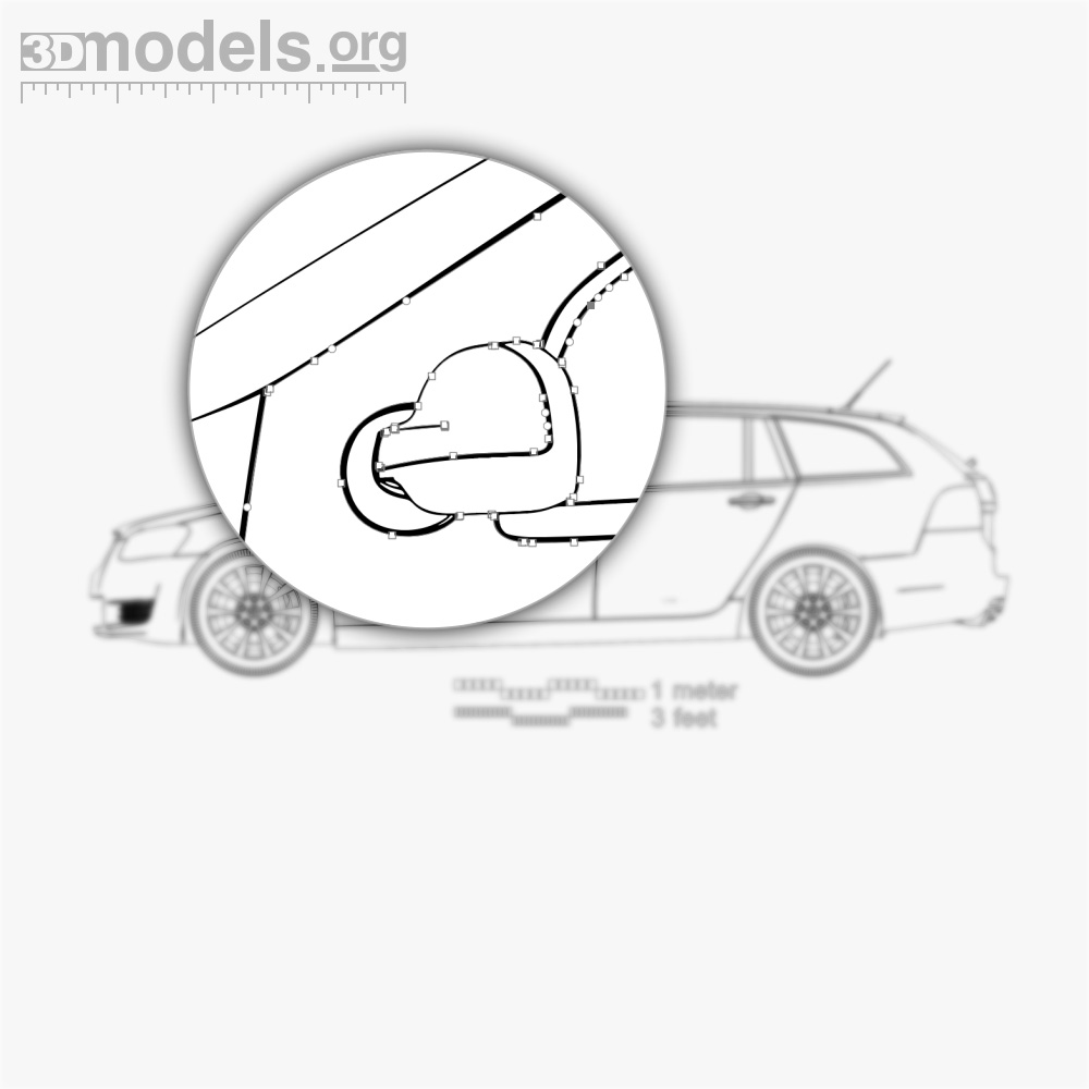 Holden VE Commodore Sportwagon 2014 Vector Blueprint - 3DModels.org