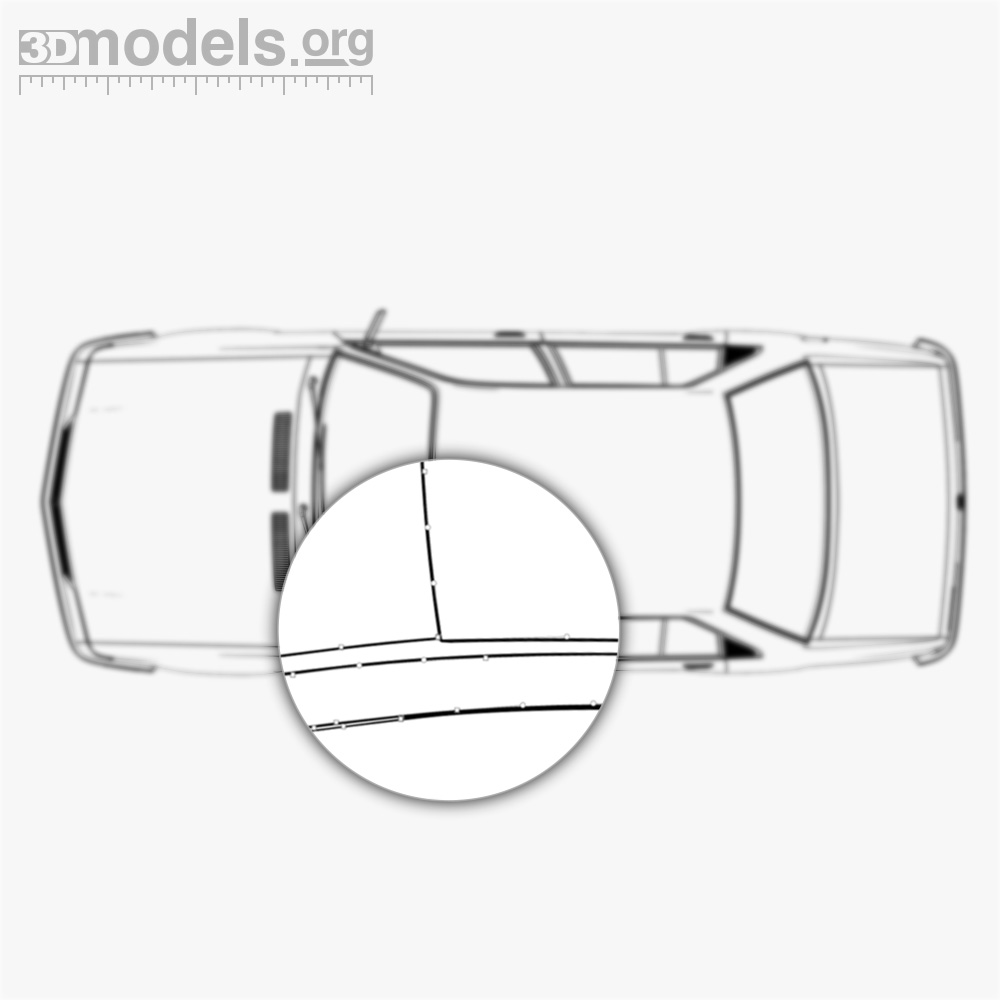 Holden Commodore 1981 Vector Blueprint - 3DModels.org