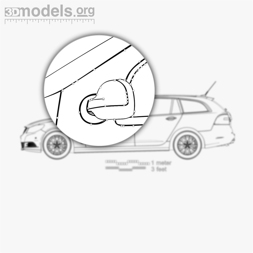 Holden Commodore Evoke sportwagon 2016 Vector Blueprint - 3DModels.org