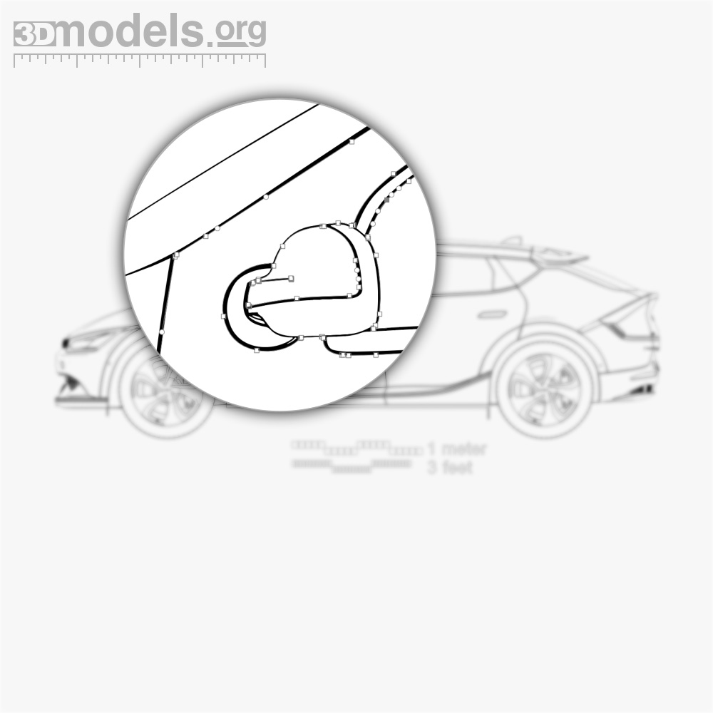 Kia EV6 2024 Vector Blueprint - 3DModels.org