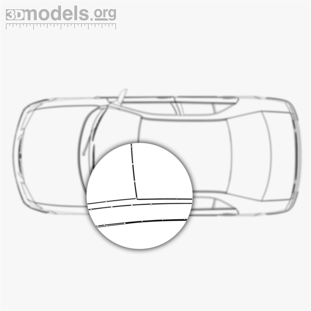 Mazda 323 Familia 2003 Vektör Teknik Çizim - 3DModels.org