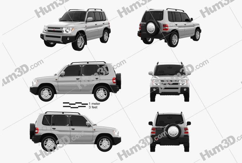 Tappetino Bagagliaio per Mitsubishi Pajero Pinin SUV (1999-2007) vasca