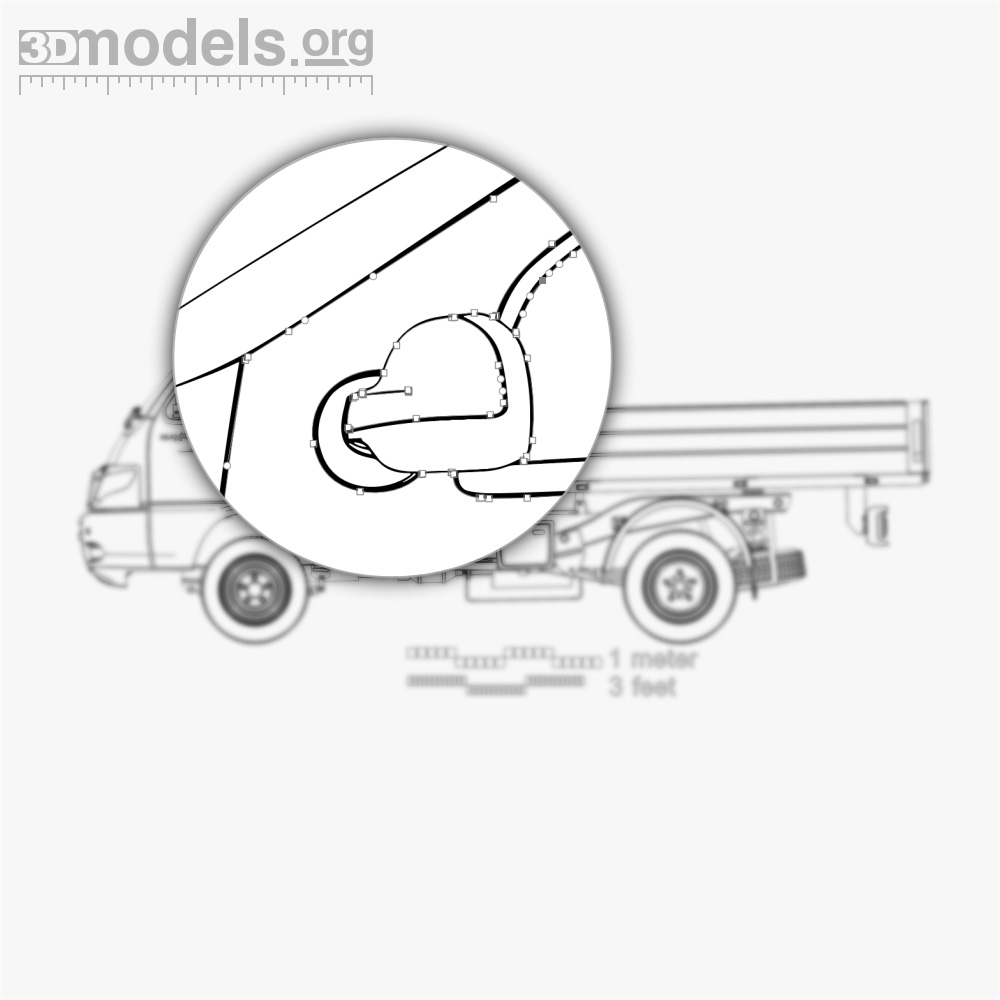 piaggio-porter-maxxi-tipper-2016-vector-blueprint-3dmodels