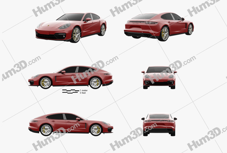 porsche panamera gts drawing