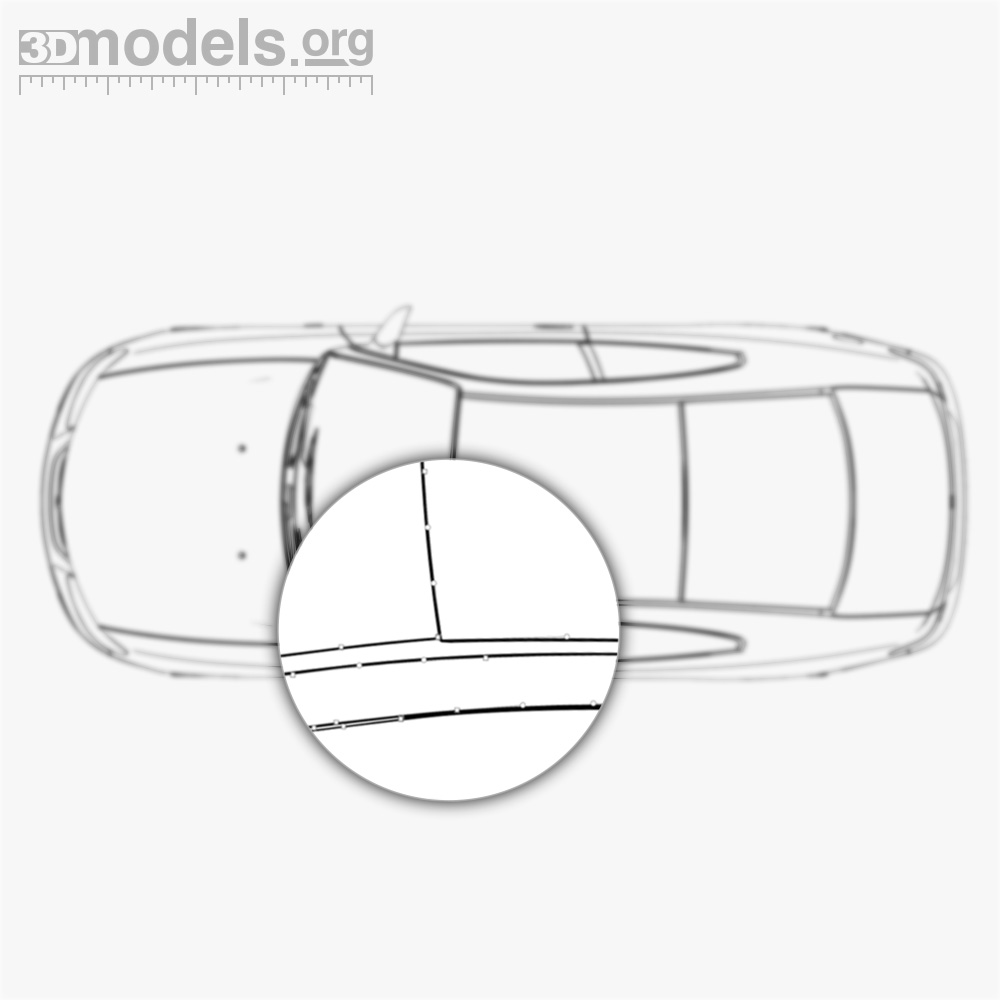 Vauxhall Monaro 2006 Vector Blueprint - 3DModels.org